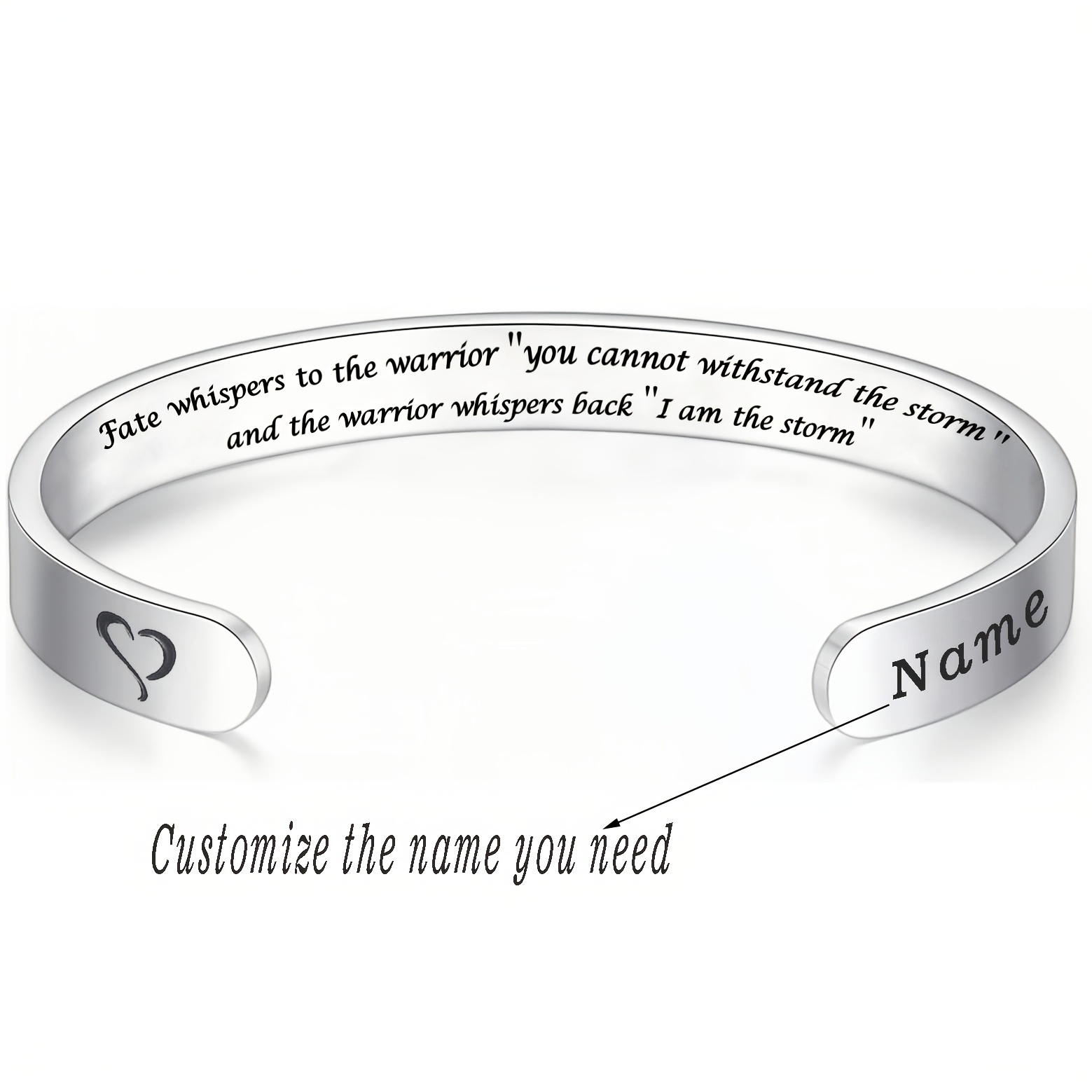 Customizable Name Bracelet, Inspirational Gift for Him & Her